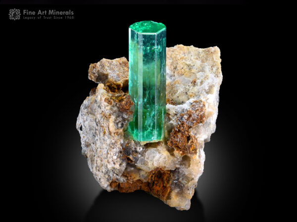 Emerald Minerals on Albite from Afghanistan